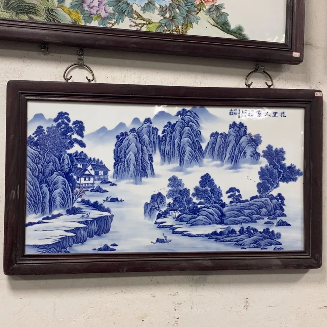 瓷片90*52 景德镇瓷板画柴窑烧制