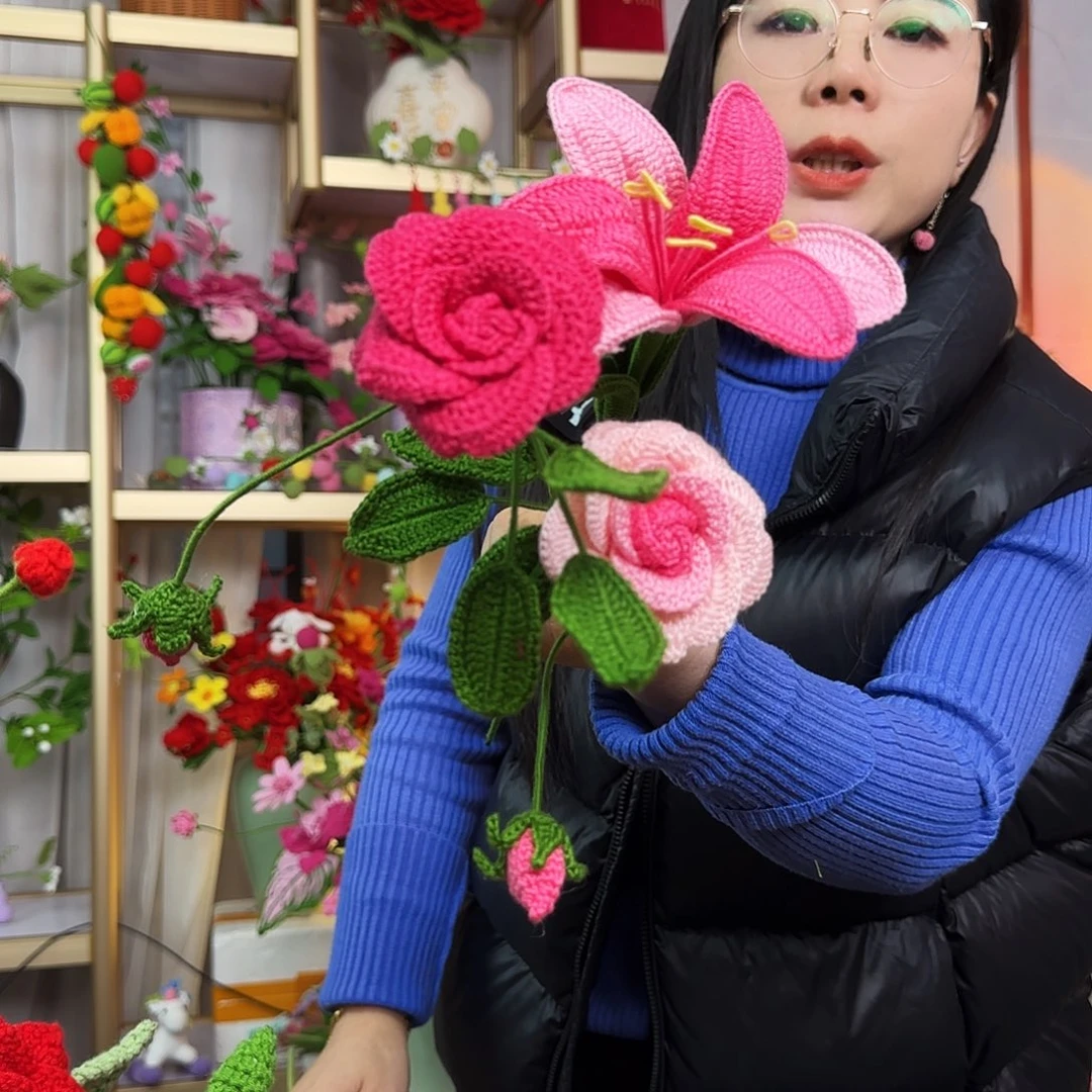 手工钩织设计花束