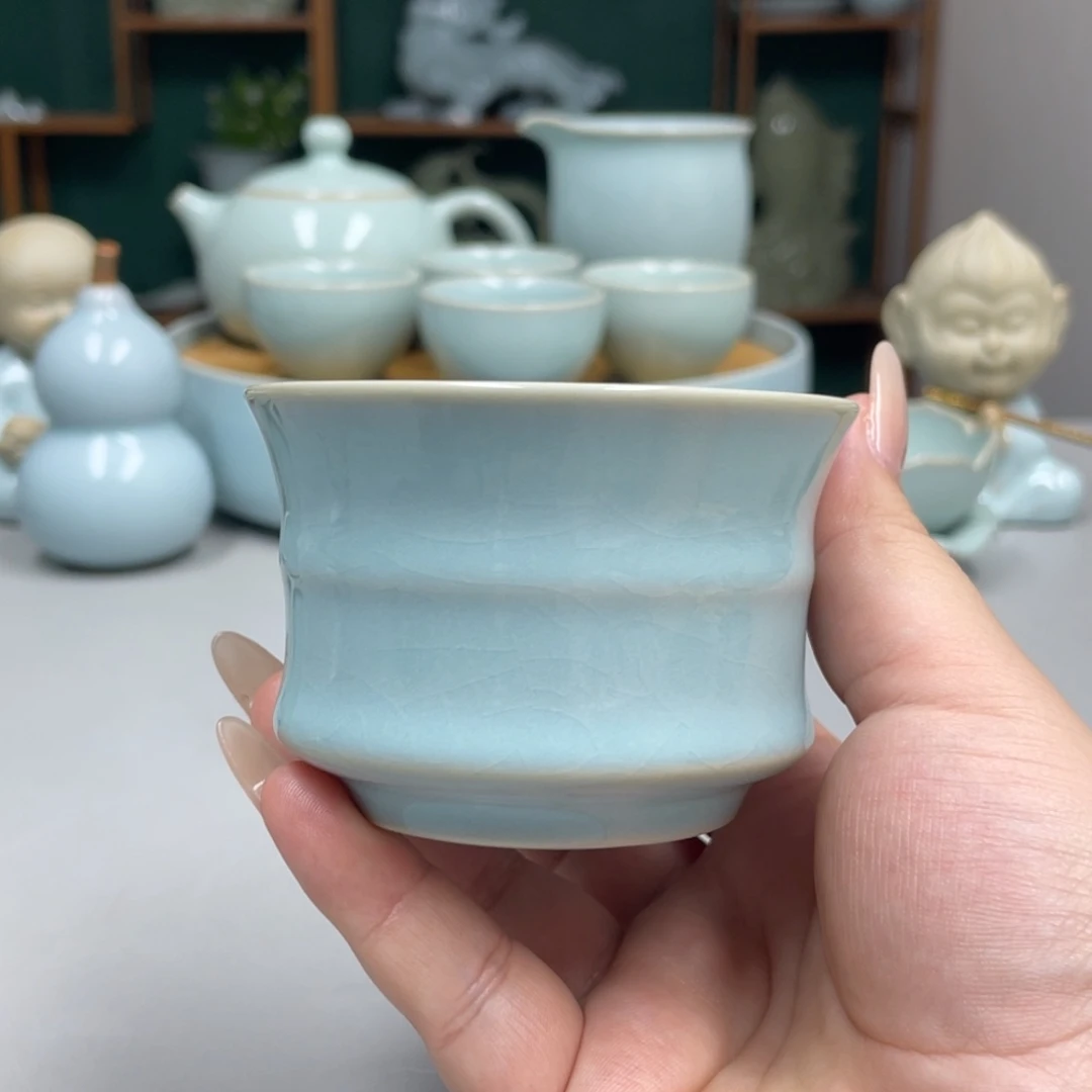 瓷竹节杯张君老师带礼盒