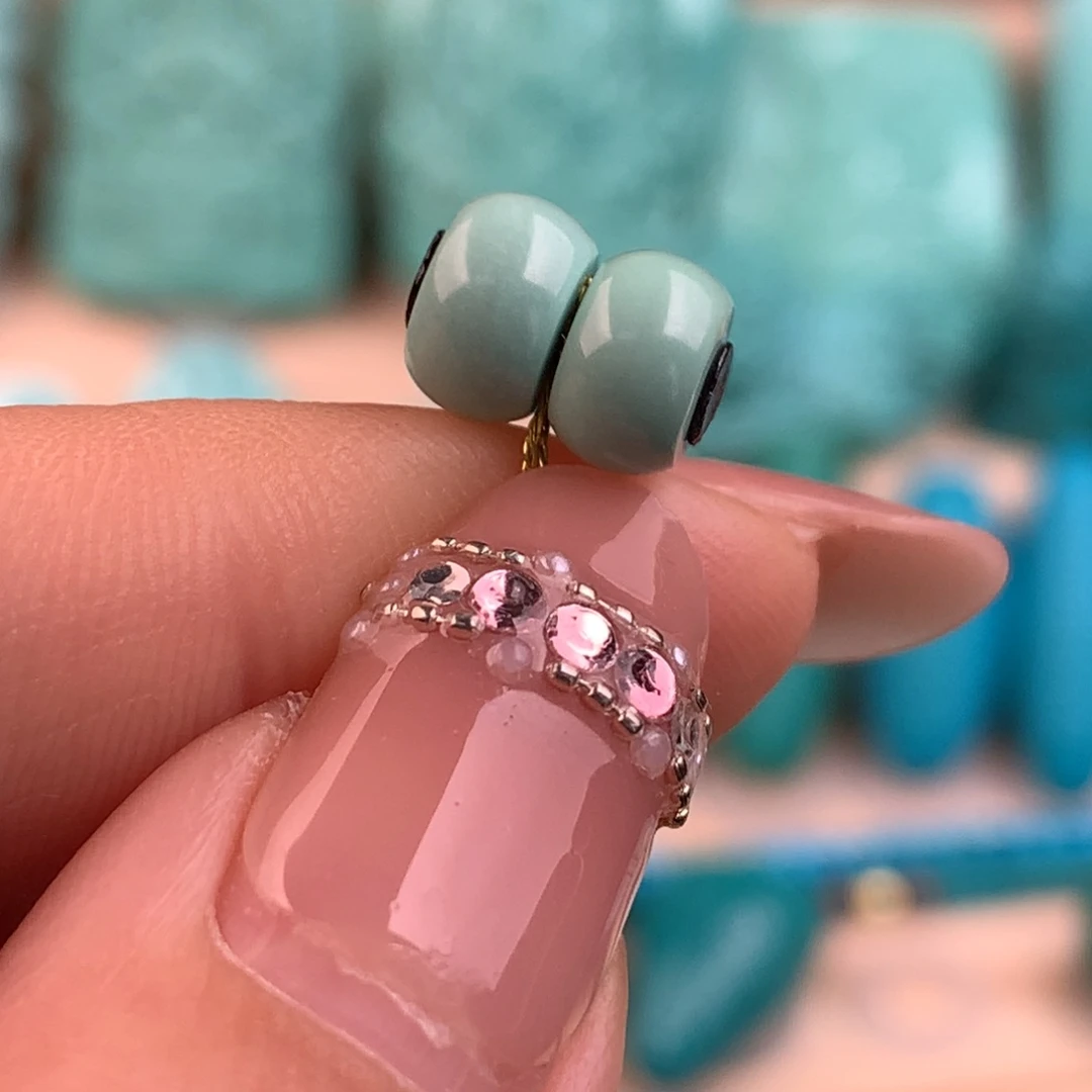 绿松石未镶嵌直切7.5