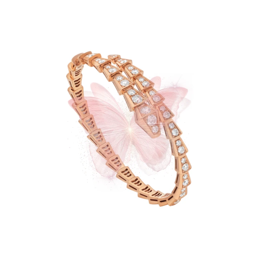 合金手镯 满钻经典蛇头弹力手镯手工轻奢