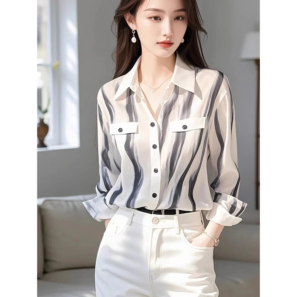 现货流行爆款风情万种的法式气质长袖衬衫内搭叠穿打底上衣女春季