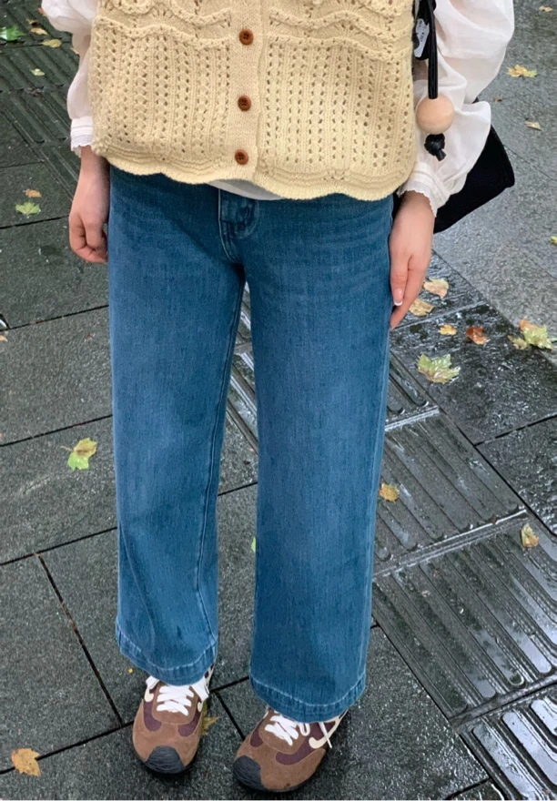 「大昕·奶奶裤」2025初秋新款小个子必入直筒牛仔裤