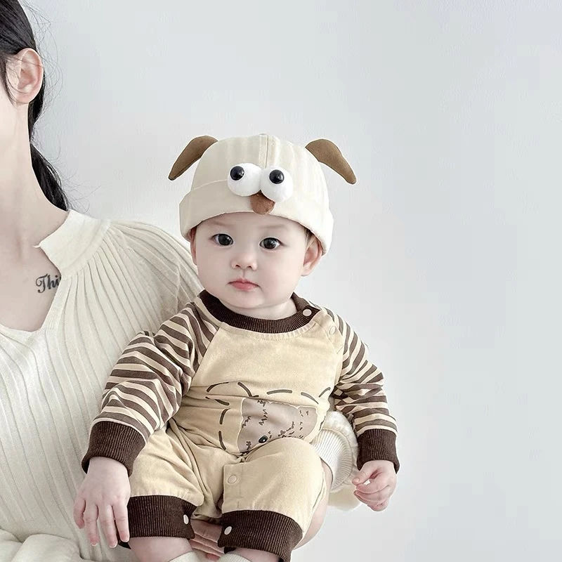 婴幼儿可爱搞怪地主帽子春秋季宝宝薄款套头帽男女小童遮阳瓜皮帽