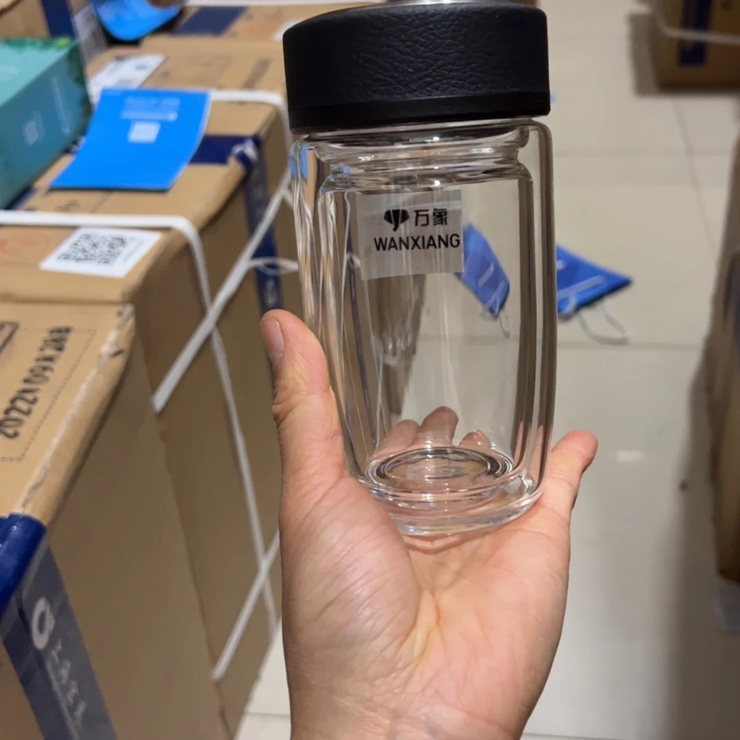 万象V65黑色双层玻璃杯280没有网