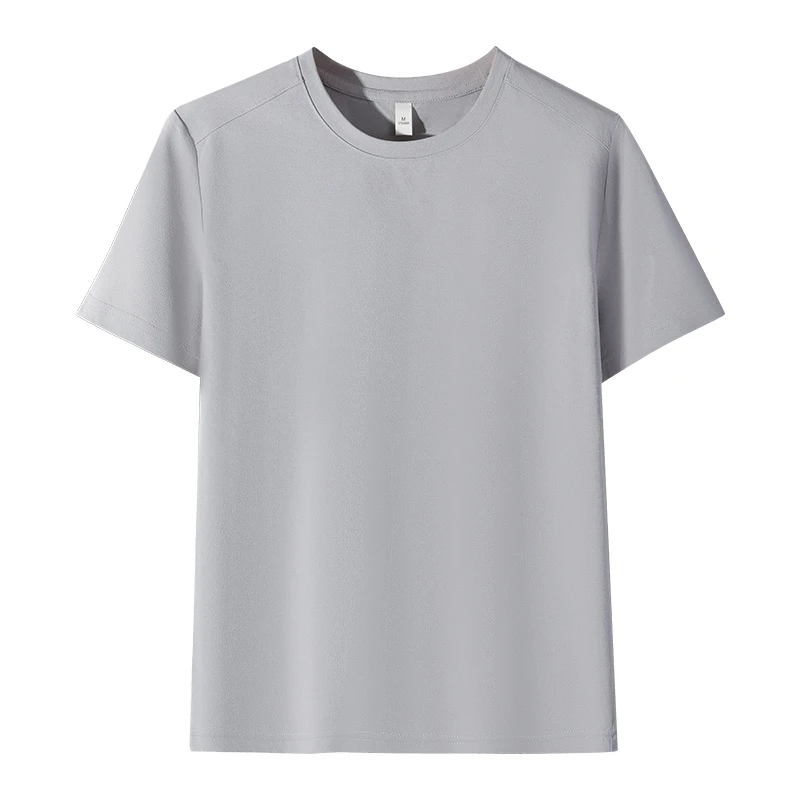 迪桑棉短袖T恤新款男士圆领夏季纯色薄款透气休闲运动半袖速干
