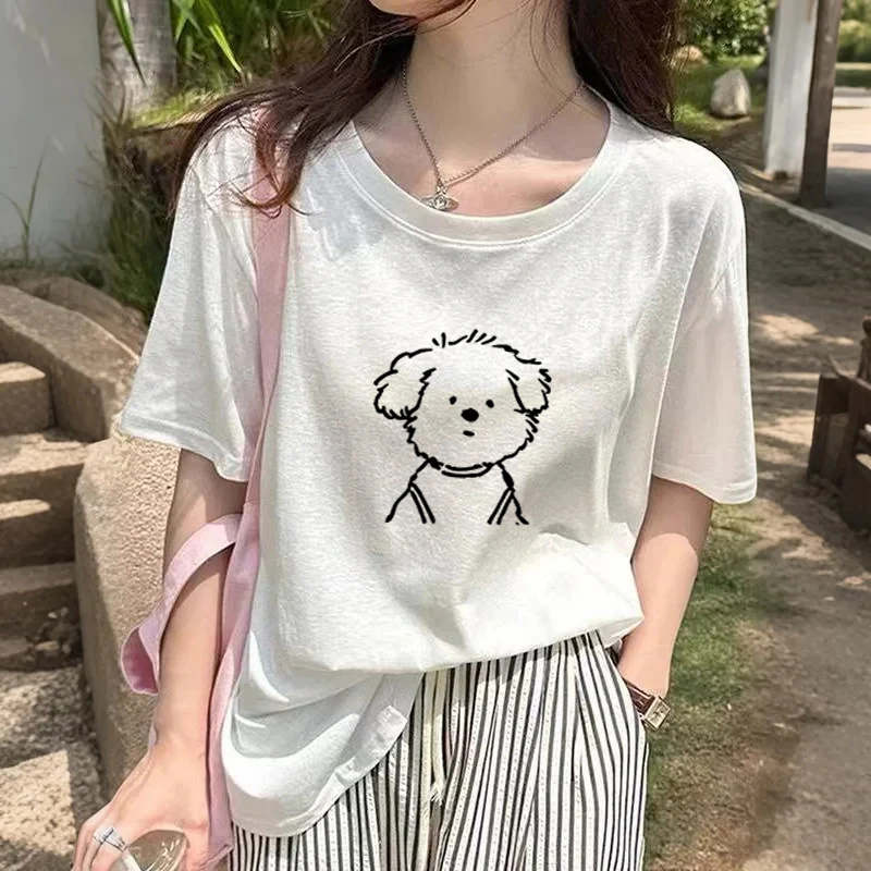 APM【韩系短袖T恤合集】洋气衣服女雪花棉短袖T恤女宽松大码胖mm