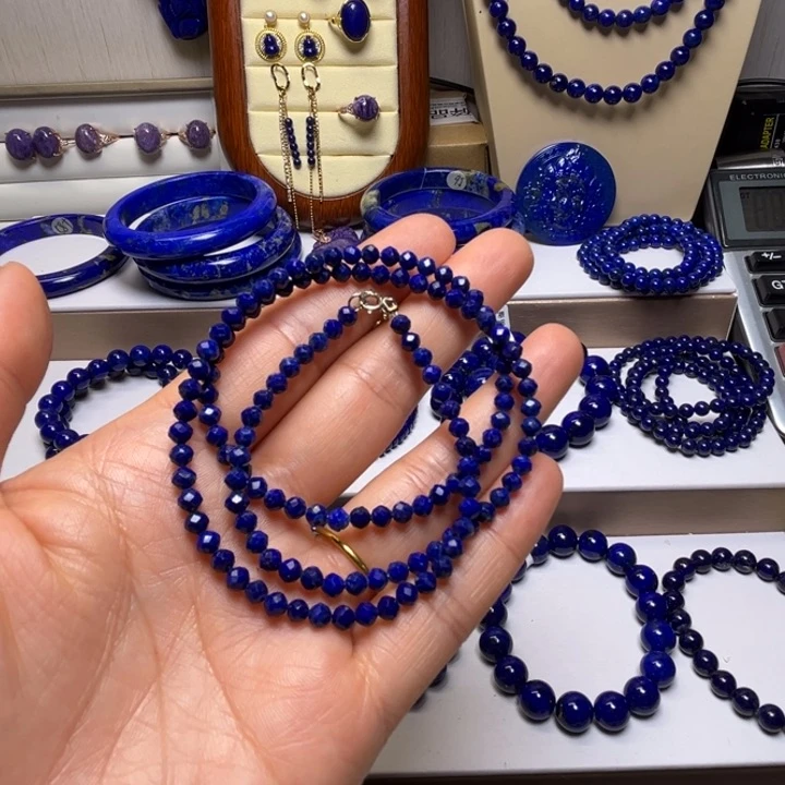 青金石手串未镶嵌手串4mm