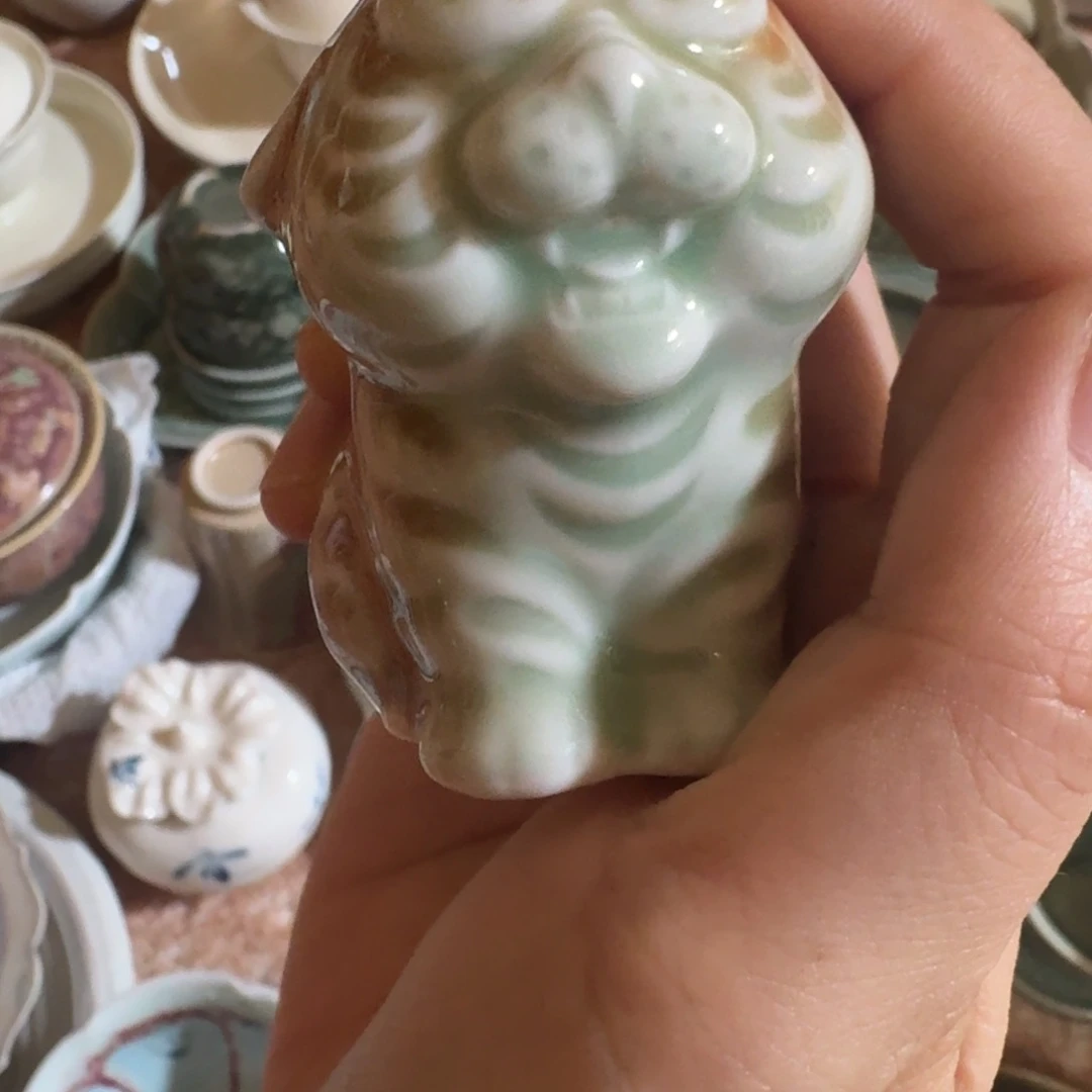 摆件我***久手工手绘景德镇陶瓷