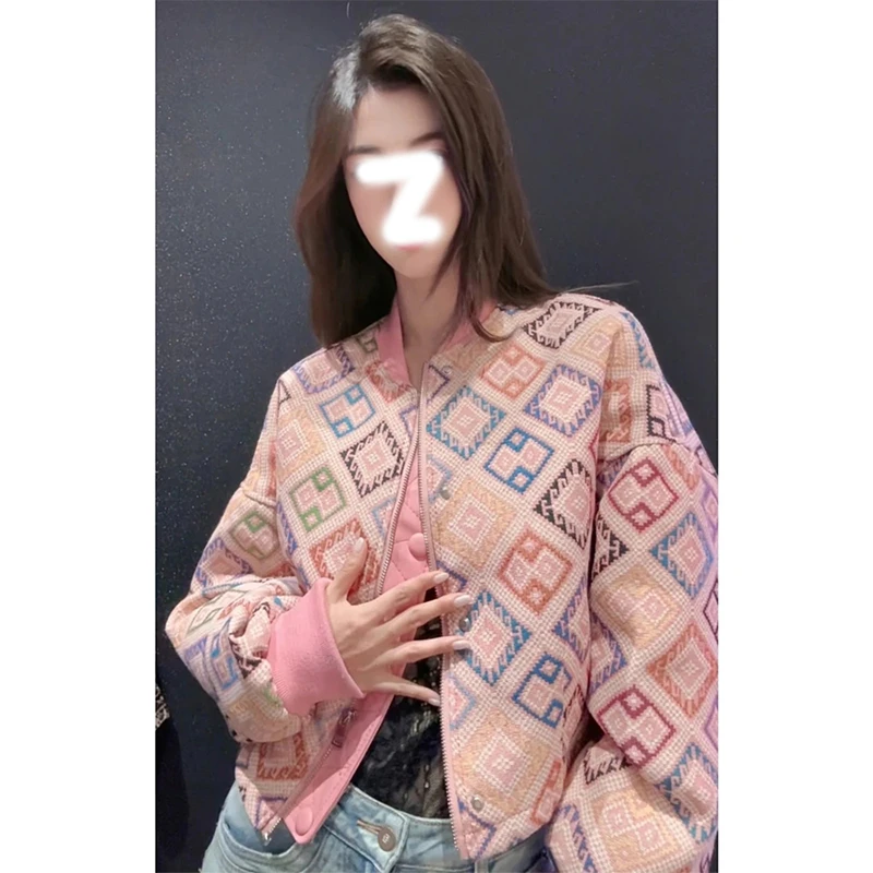 欧货时髦拼色棒球服女小个子2026春秋新款洋气休闲设计感夹克外套