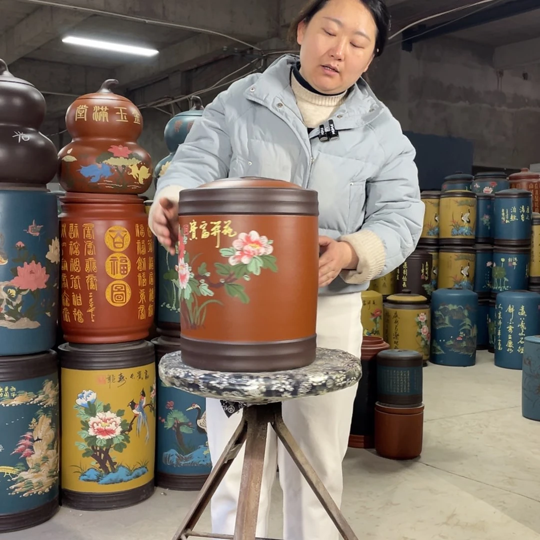 宜兴原矿紫砂茶叶罐