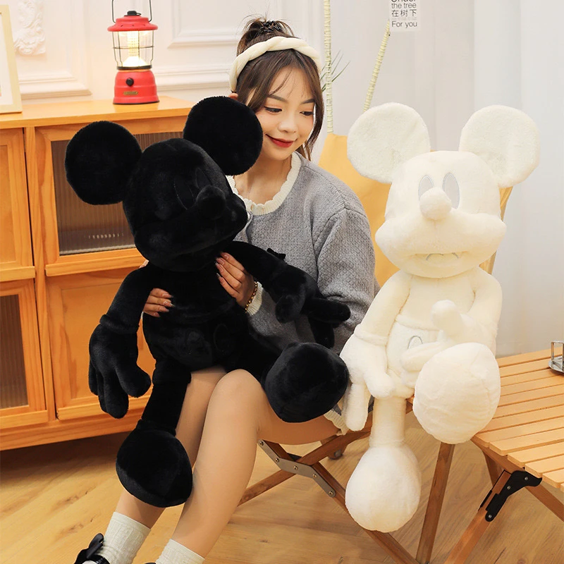 大号黑白米奇毛绒玩具公仔米老鼠卡通玩偶娃娃生日礼物送女生情侣