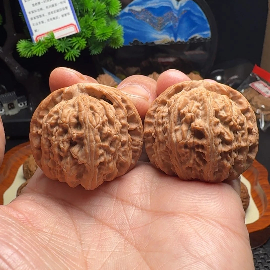 把件文玩核桃全品白狮子闷白41