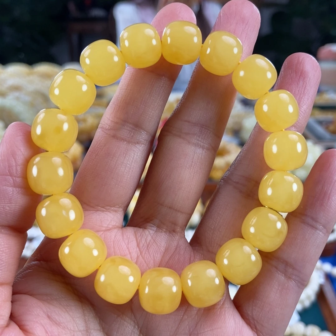 琥珀未镶嵌珠宝奇石12同料鸡油黄老型19.7