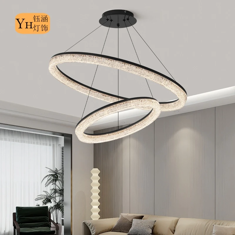 后现代圆形家用轻奢大客厅吊灯创意高档北欧意式极简个性中山灯具