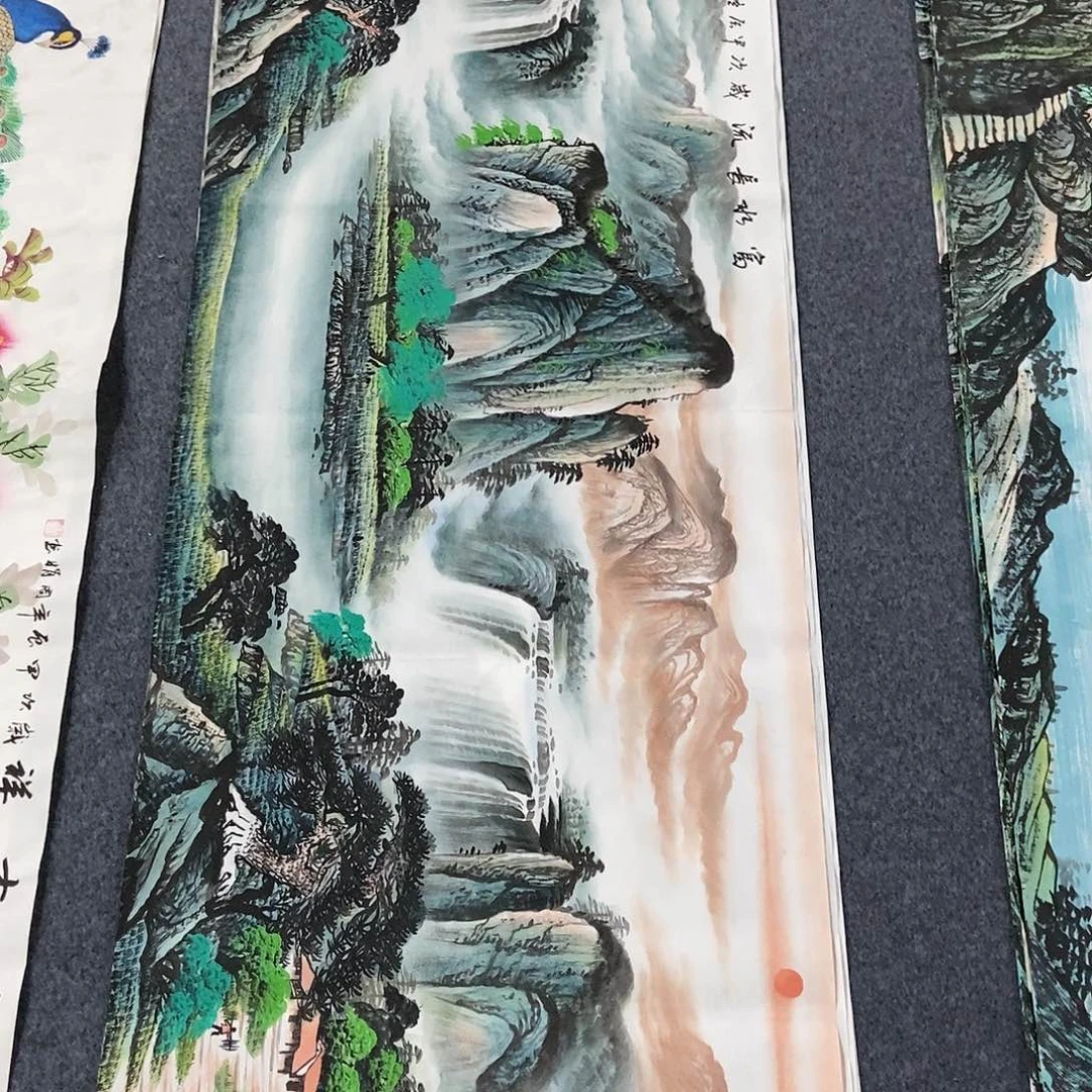 国画小六尺山水一副