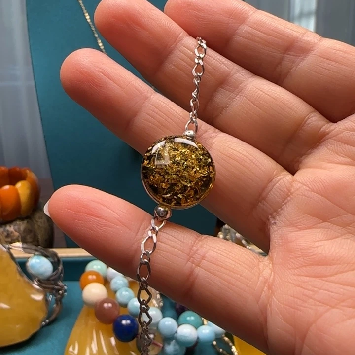 琥珀未镶嵌颈饰波兰设计款琥珀蜜蜡