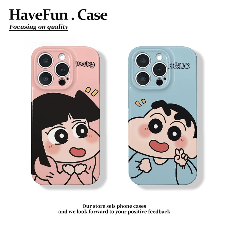 雅天立卡通小新妮妮适用iPhone15手机壳16promax华为vivo小米oppo