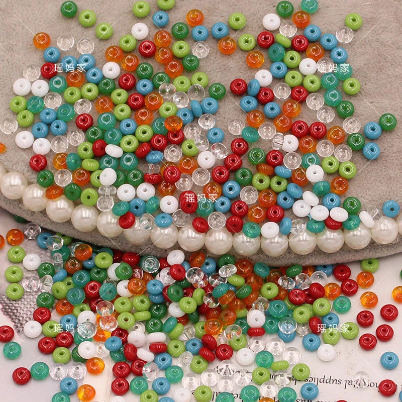 3mm×6mm算盘珠发饰吊坠diy发饰流苏吊坠