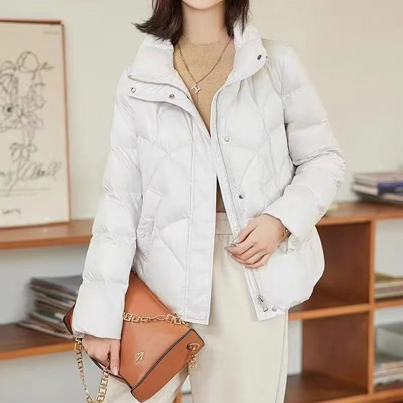 399款修身显瘦短款舒适保暖时尚百搭90外套简约