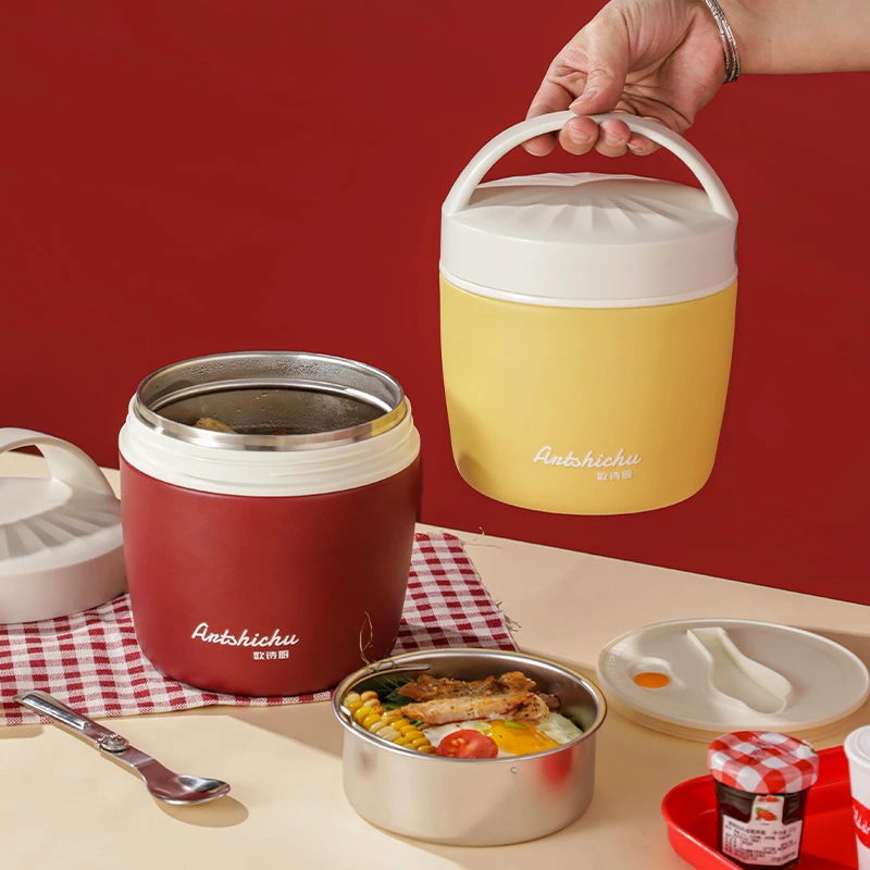 欧诗厨304不锈钢真空保温提锅长效保温学生上班族饭盒保温提桶