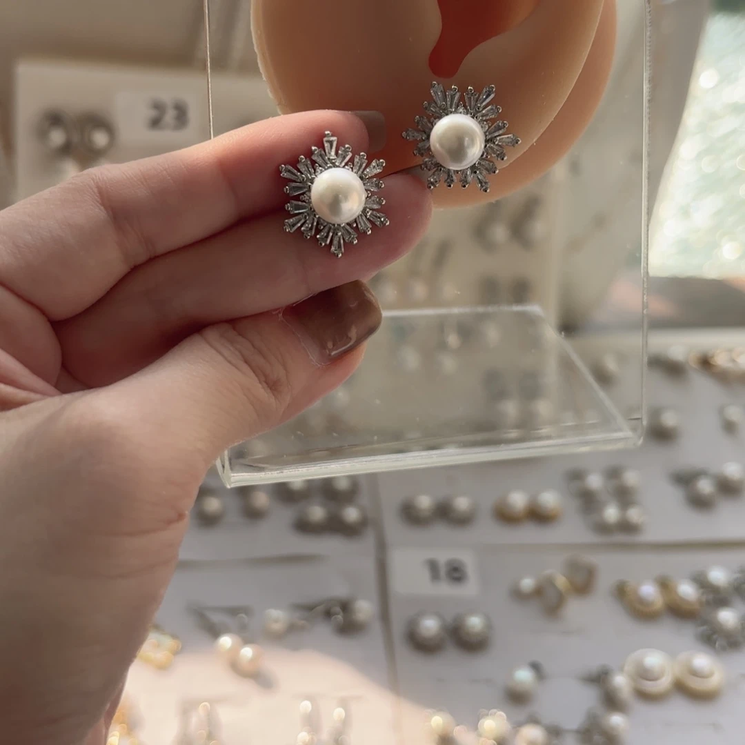 耳饰淡水珍珠合金