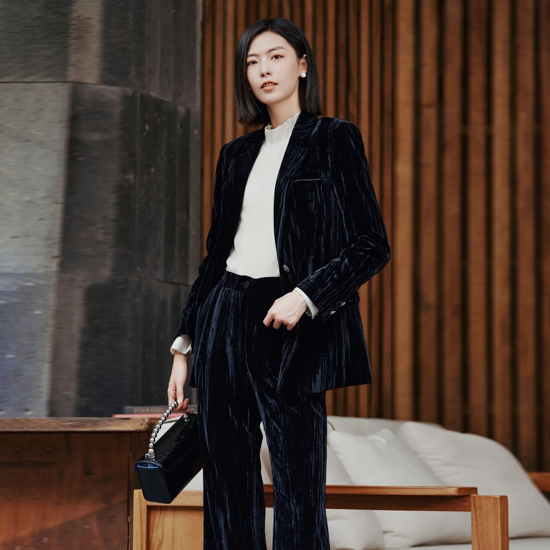 【众心专属】歌蒂诗秋新款时尚通勤简约百搭西装外套女士 8E33W1112