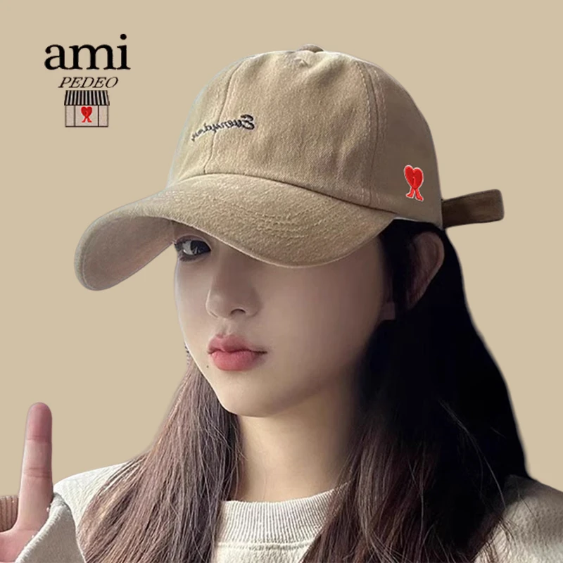正品AMI PEDEO棒球帽女夏加大加深男大头围户外显脸小百搭鸭舌帽