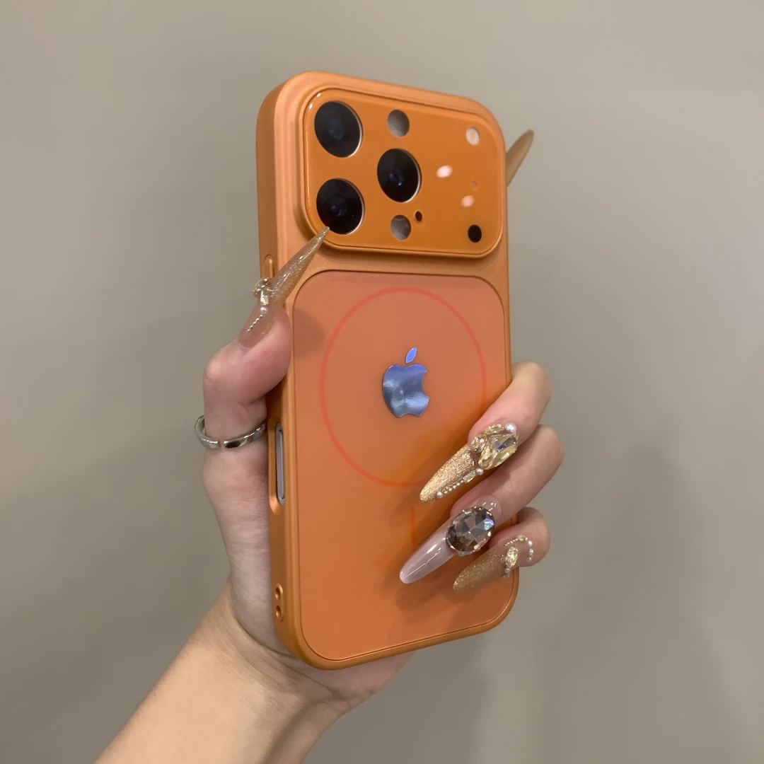 秒变17大视窗玻璃磁吸手机壳适用iPhone17ProMax磨砂15苹果14