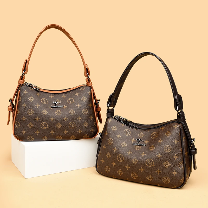 包包女式2025秋冬新款真皮大气妈妈包软皮斜挎包中年单肩手提包