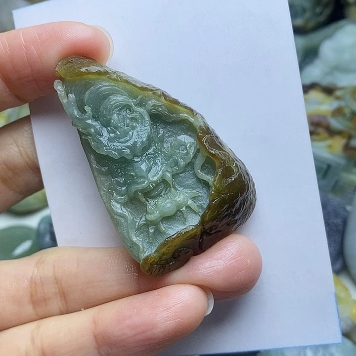 定制翡翠未镶嵌毛货