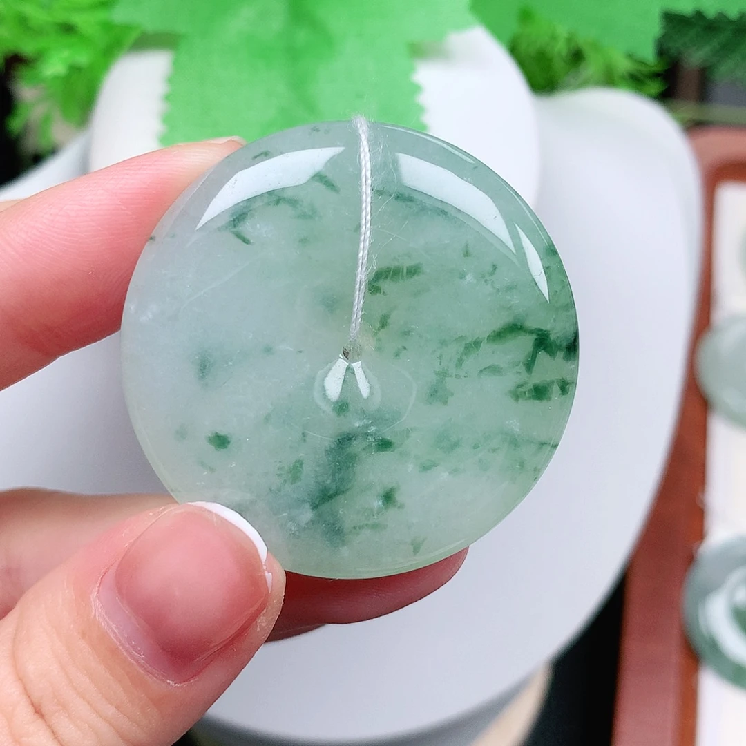 翡翠未镶嵌颈饰平安40-6.5