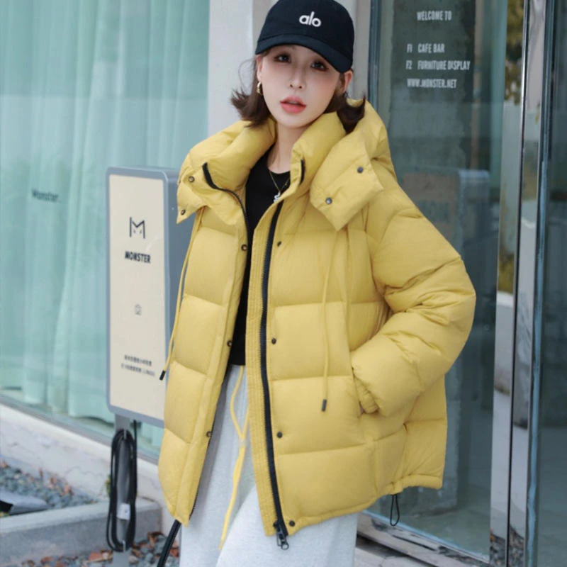 2025新款冬季羽绒服女连帽加厚保暖白鸭绒宽松时尚休闲百搭外套