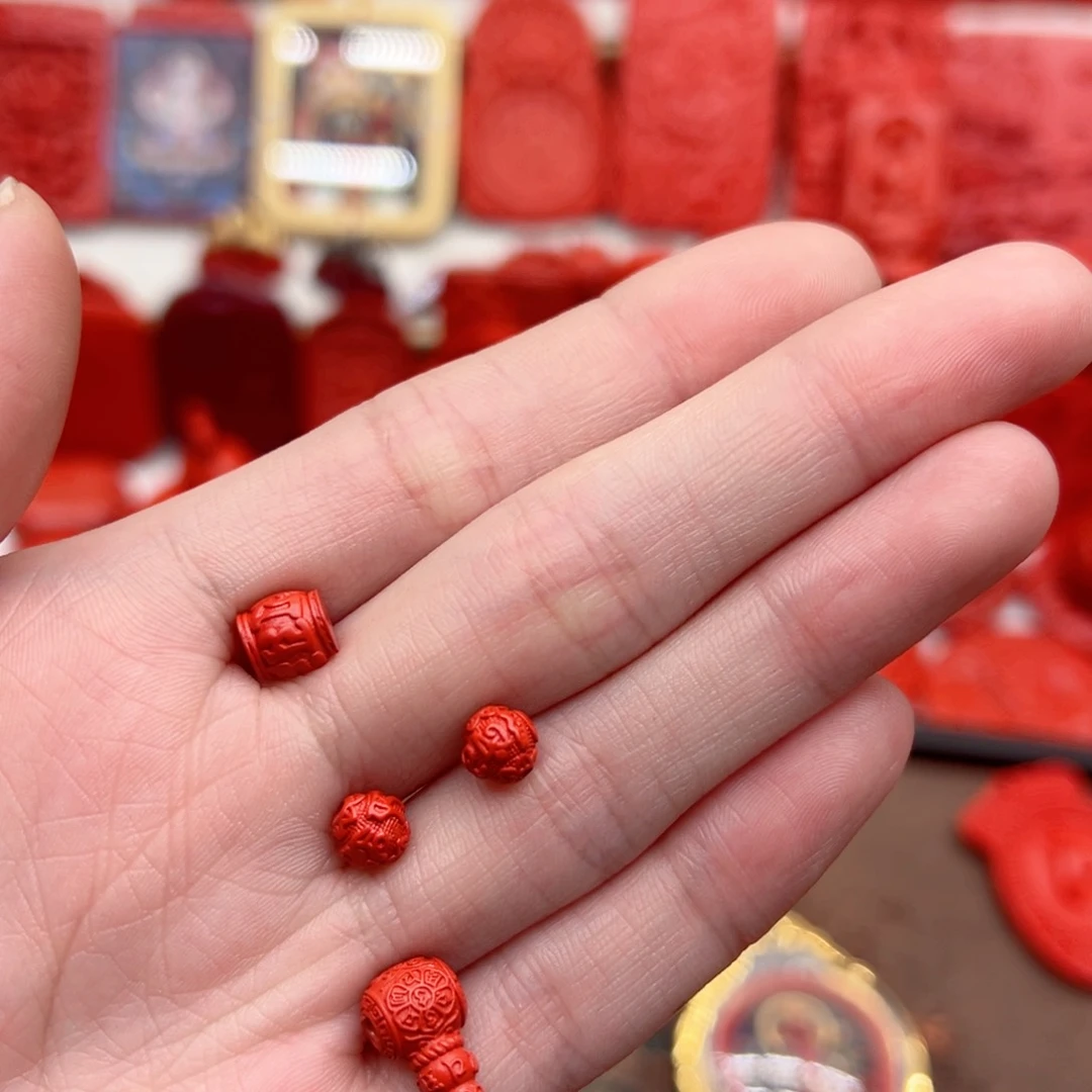 天然辰砂三通一套