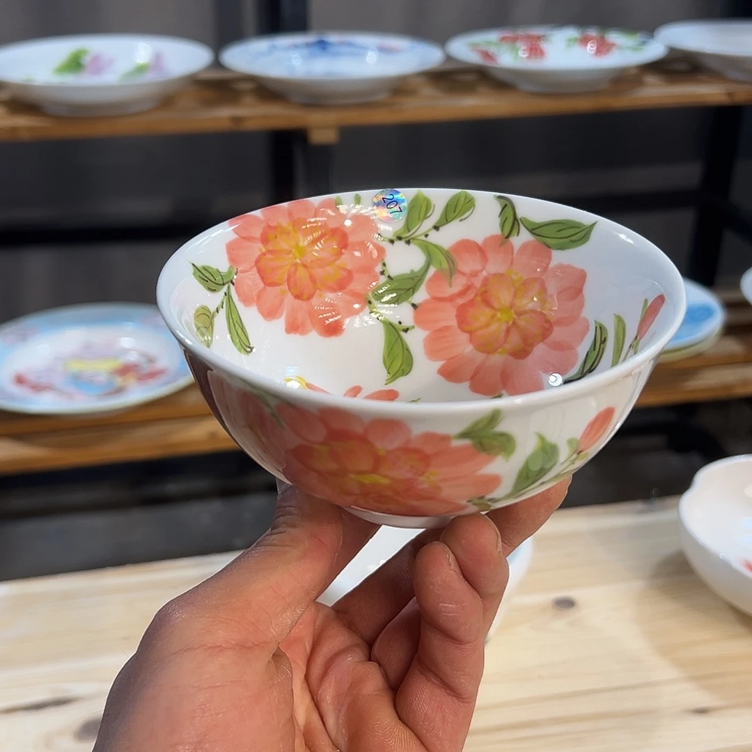 陶瓷景德镇手工手绘陶瓷5寸碗