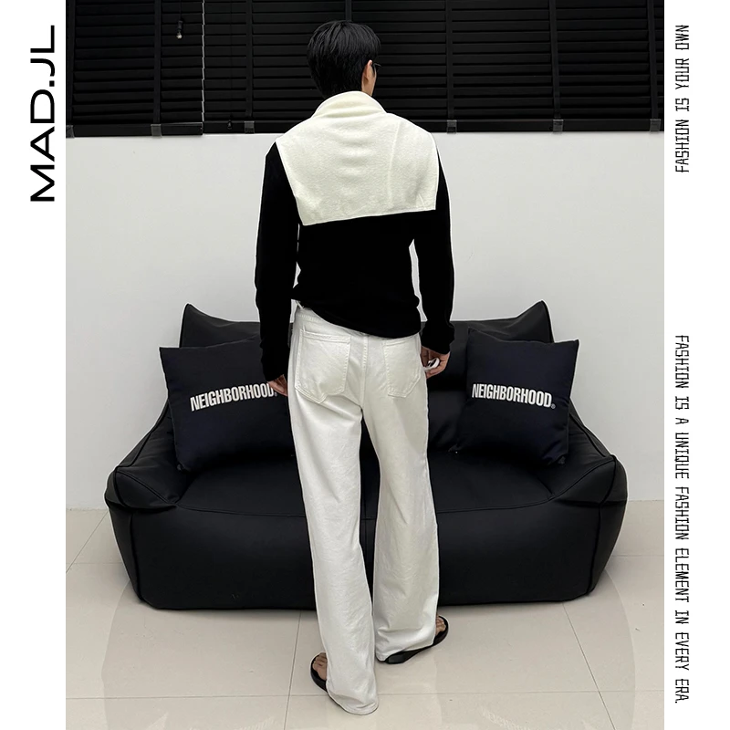 Mad秋冬【超细绵羊毛针织纱线】休闲百搭老钱毛衣打底衫男女同款