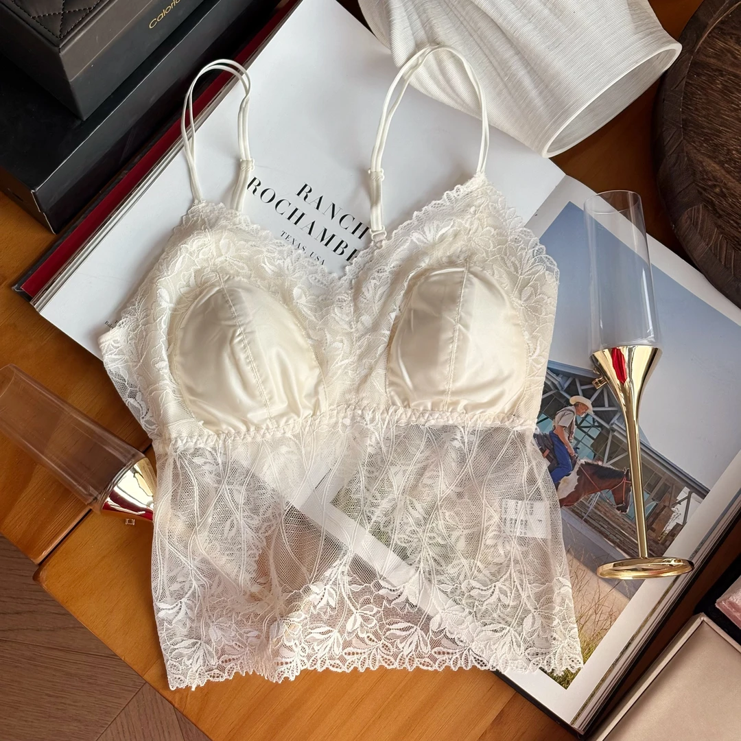 GUIDI GUDI【来者不善】黄加蓝重工性感蕾丝吊带背心 B9511567H