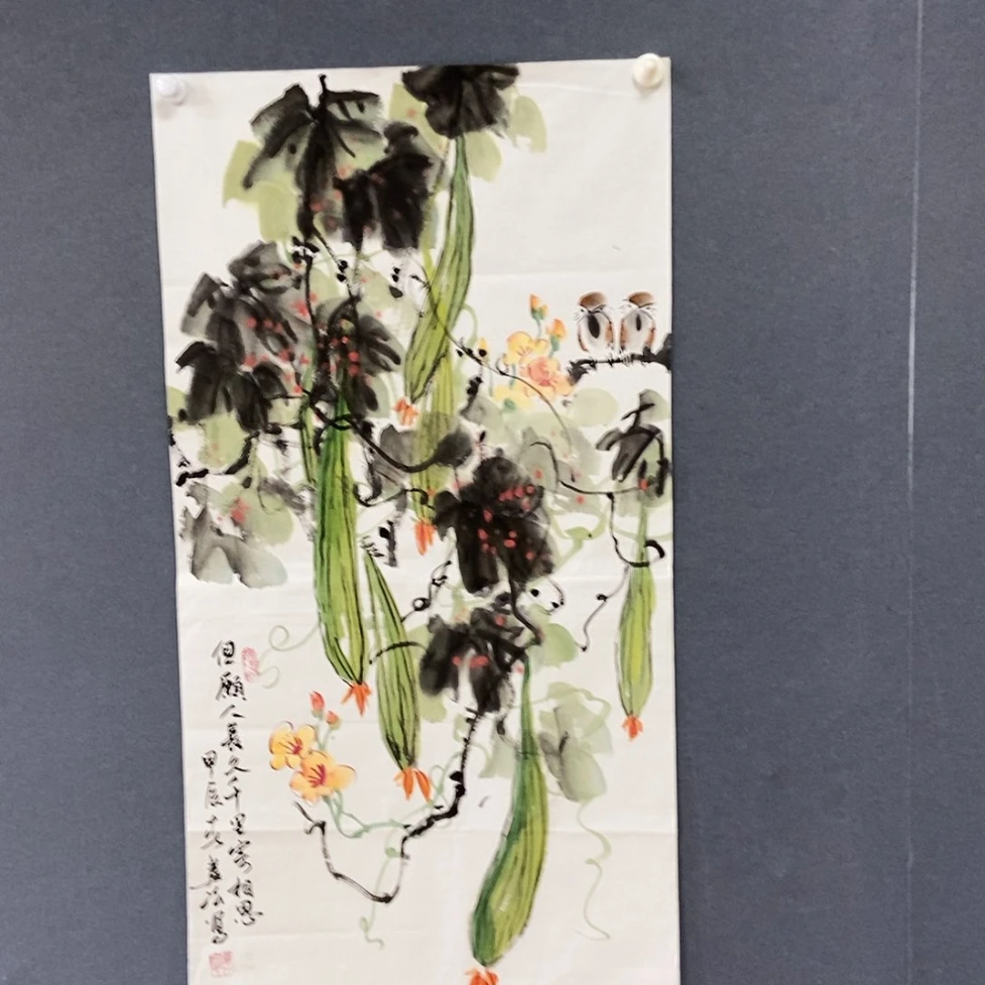 版画哲***1文建海手绘花鸟50.100