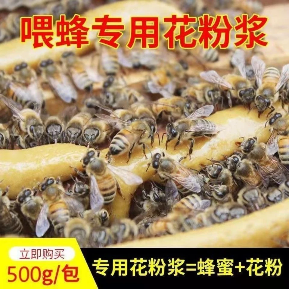 花粉浆中蜂专用养蜂饲料冬季代用油菜花粉浆发酵蜂粮专用花粉浆