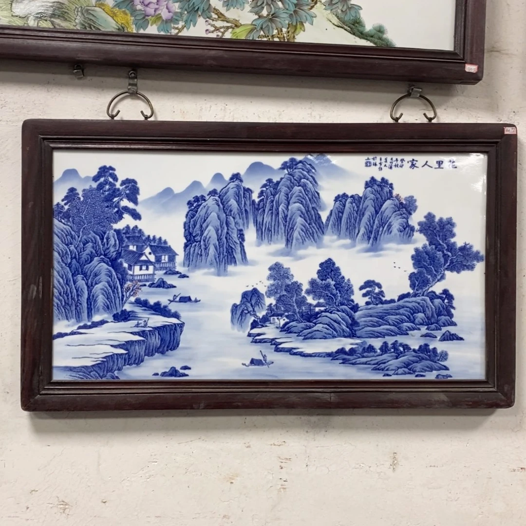 瓷片90*52 景德镇瓷板画柴窑烧制