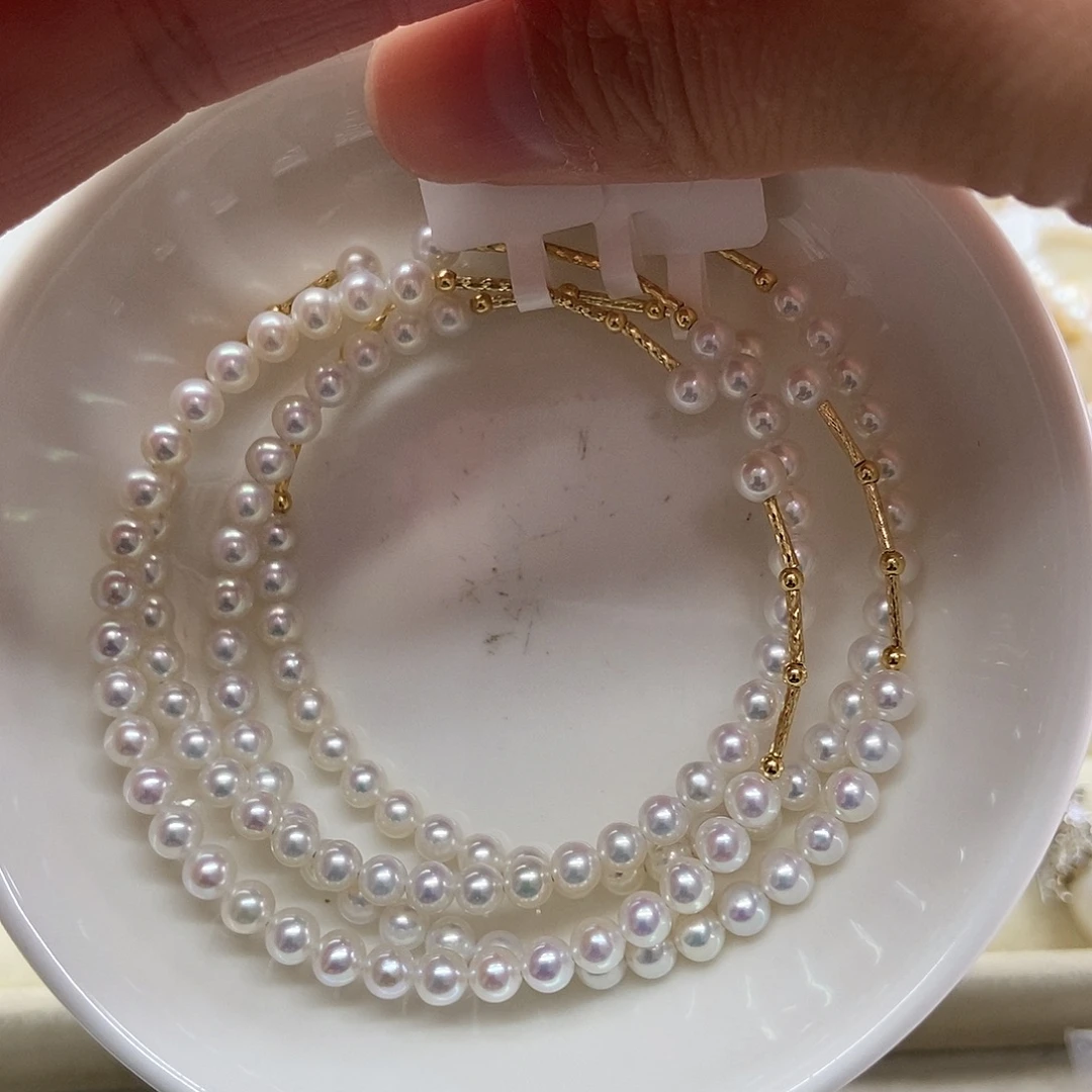 手镯淡水珍珠18K金镶嵌@@DS0001