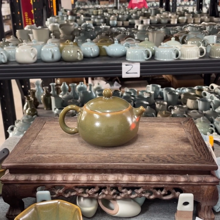 摆件青绿釉明星款西施壶