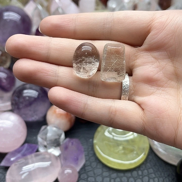 珠宝半成品水晶未镶嵌58幽灵蛋面