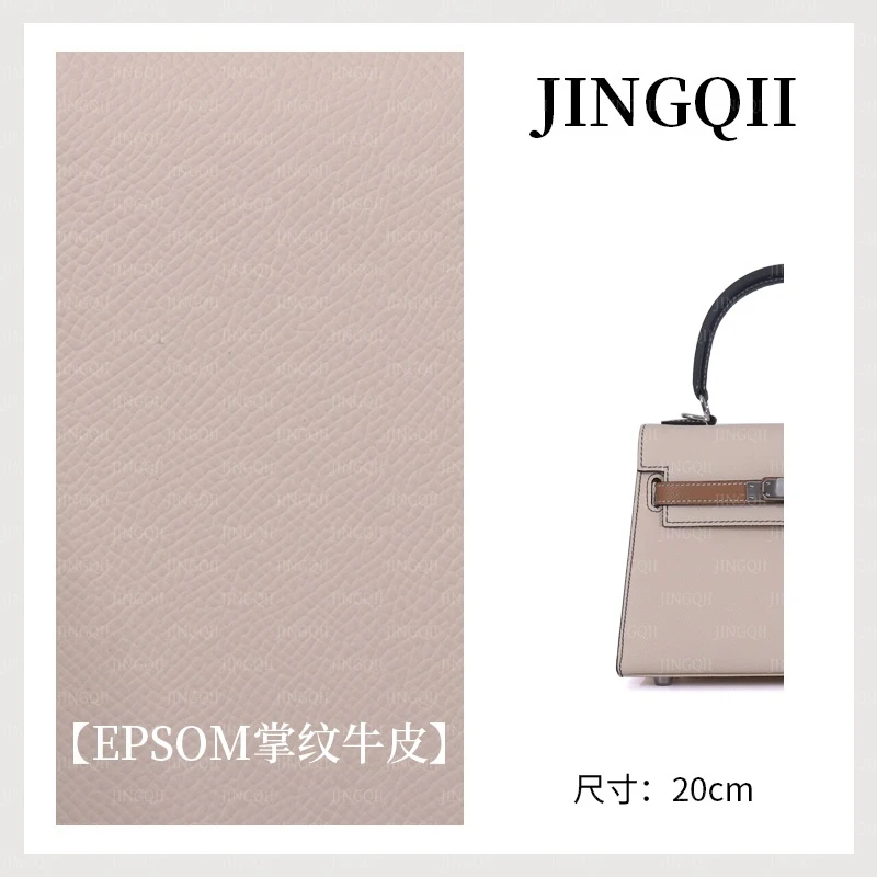 JINGQII【KL/20】奶油白拼灰-原厂Epsom皮 包包 手提女包 30725