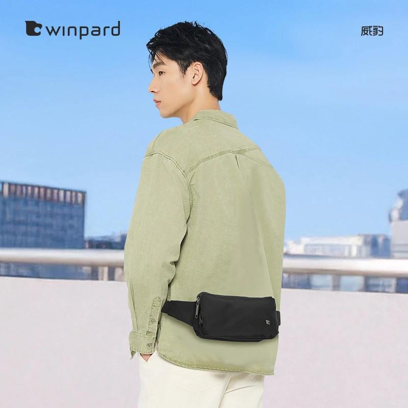 WINPARD/威豹男士腰包运动斜挎包轻便百搭多隔成休闲包包