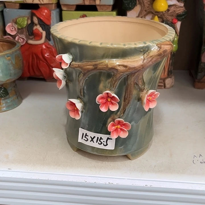 粗陶材质多肉花盆发货三个