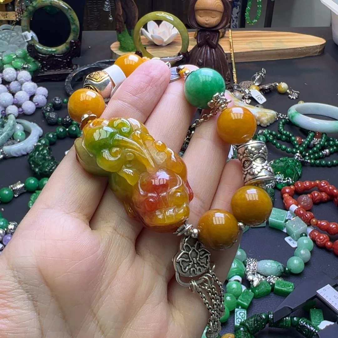 咖***啡未镶嵌手链翡翠490