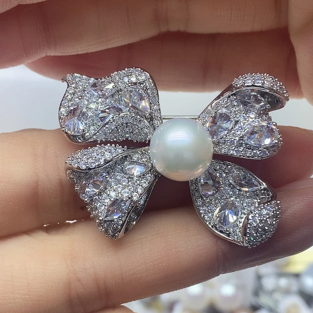 未镶嵌胸针淡水珍珠