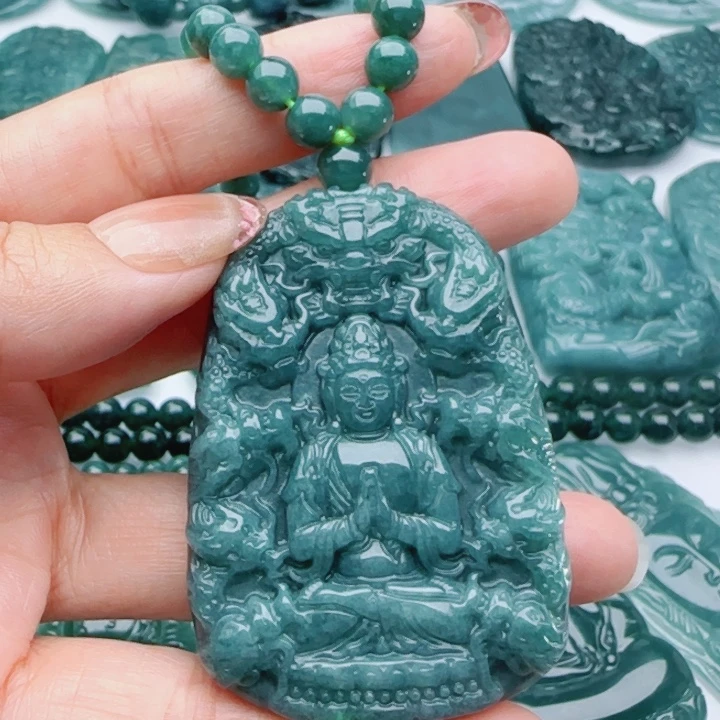 翡翠未镶嵌颈饰多样性发货天然A货翡翠