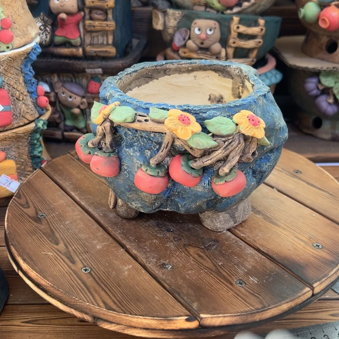 红陶嘻哈多肉花盆